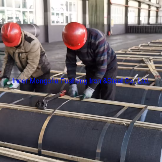 UHP400 UHP450 UHP500 UHP550 UHP600 젖꼭지가 있는 흑연 전극 Eaf 아크로용 UHP 흑연 전극